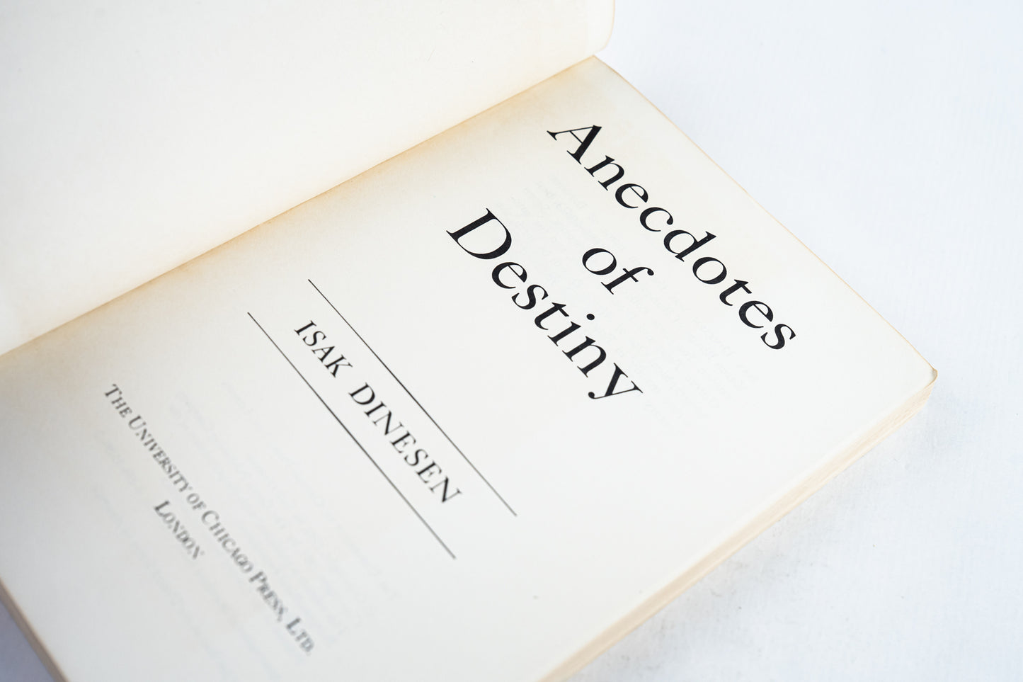 Anecdotes of Destiny