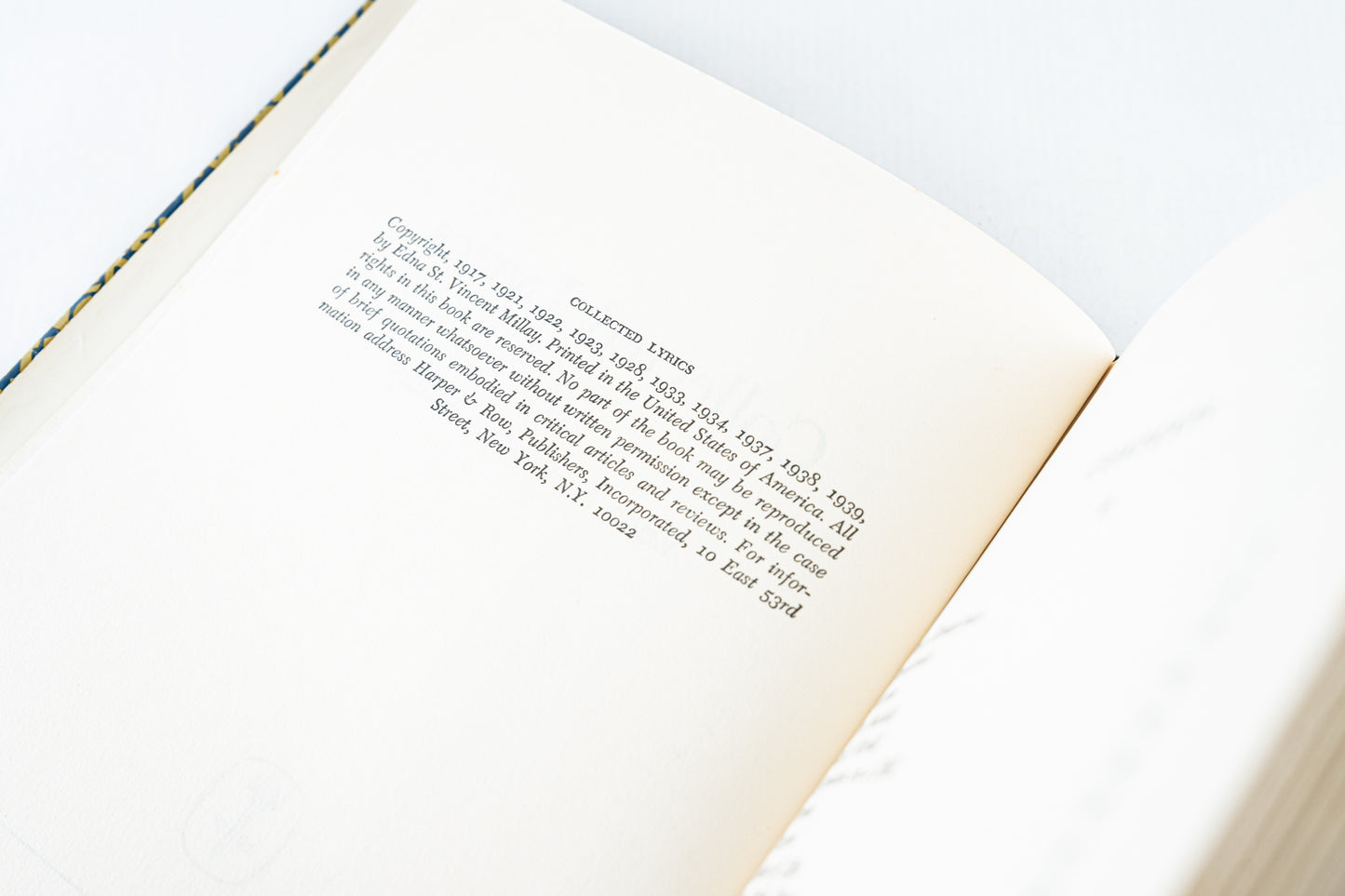 Collected Lyrics of Edna St. Vincent Millay