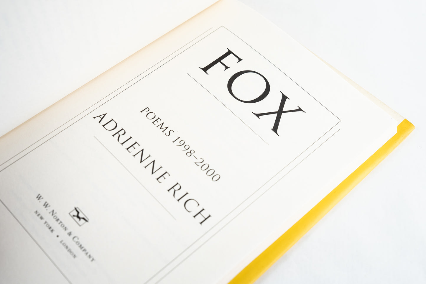 Fox: Poems 1998 - 2000