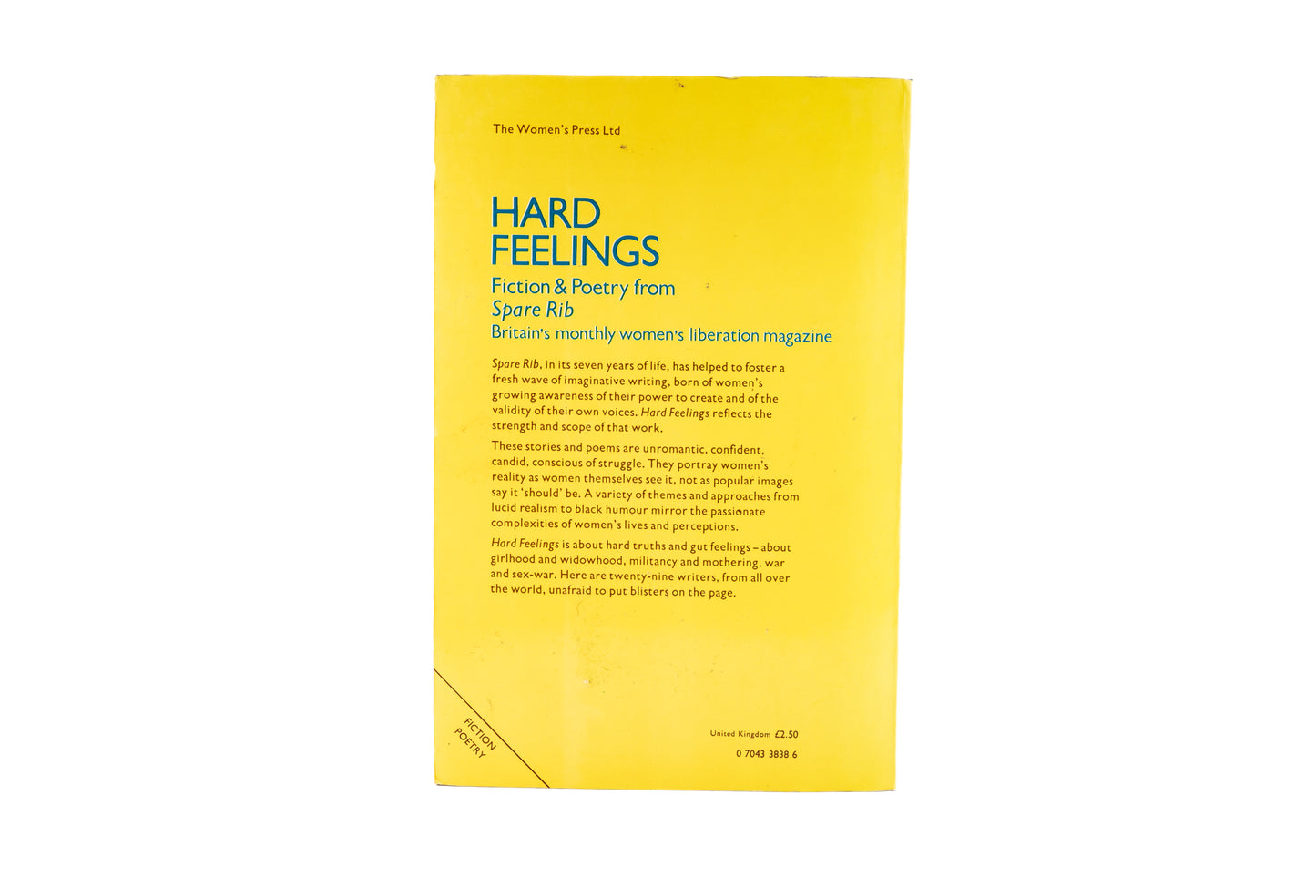 Hard Feelings: Fiction and Poetry from Spare Rib