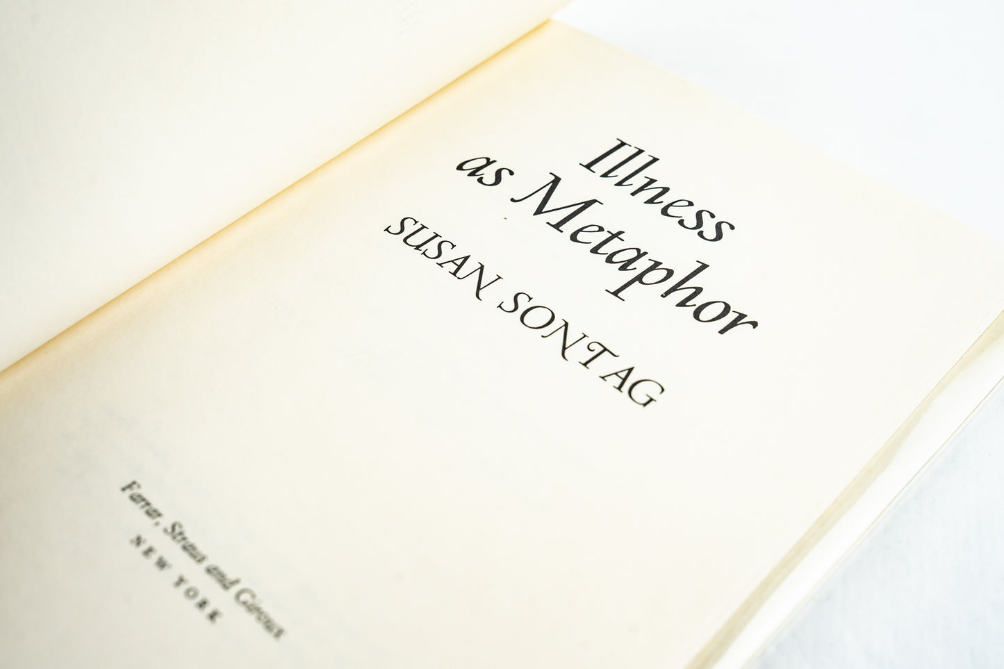 Illness as Metaphor