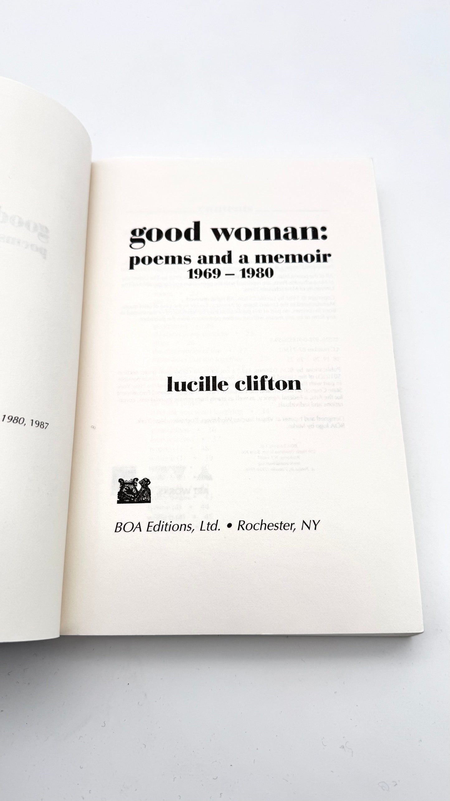 good woman: poems and a memoir