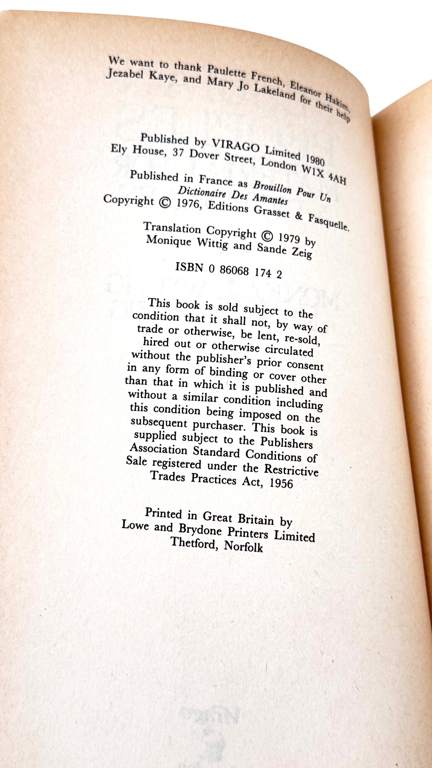 Lesbian Peoples: Materials for a Dictionary