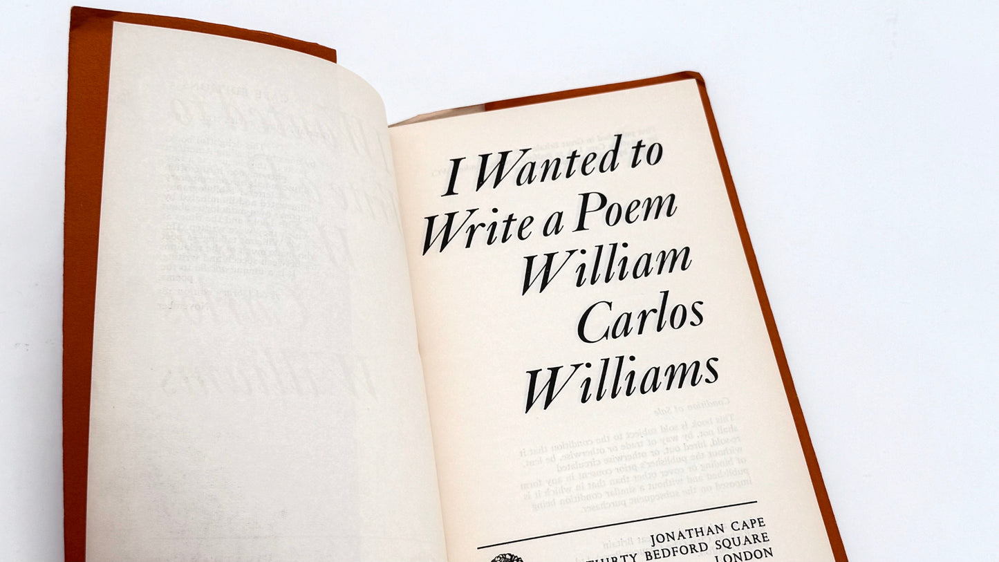 I Wanted to Write a Poem: Cape Editions No. 5