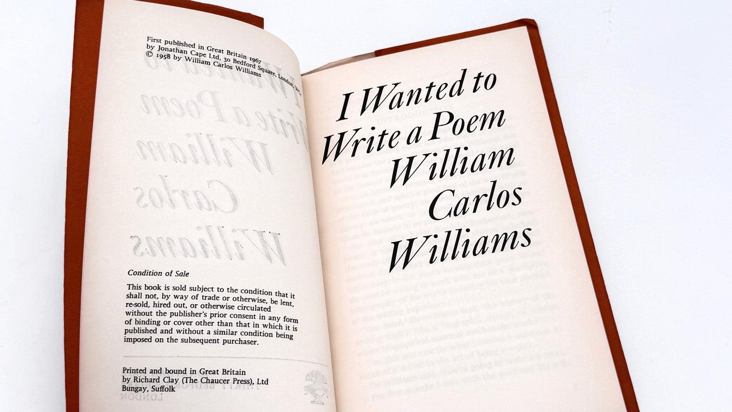 I Wanted to Write a Poem: Cape Editions No. 5