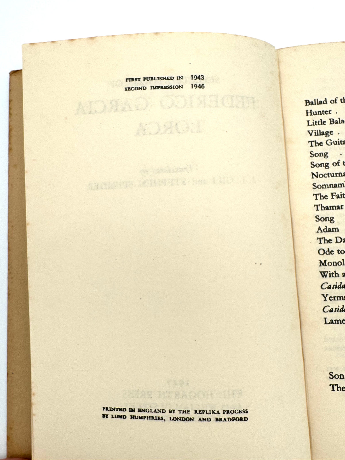 Selected Poems of Federico García Lorca