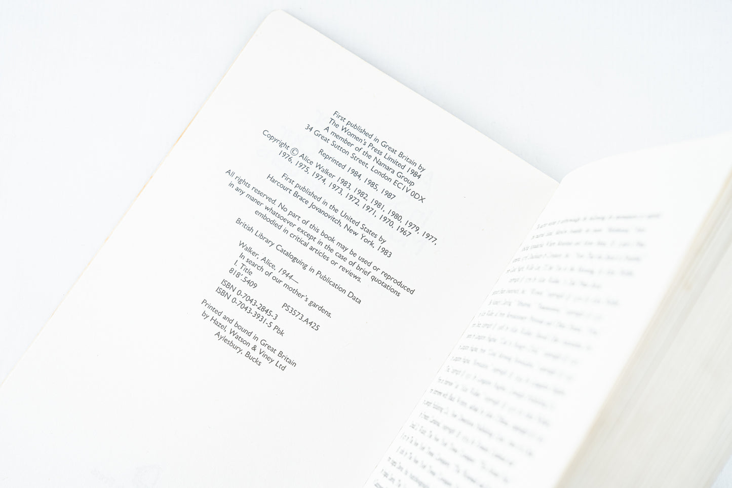 In Search of Our Mothers' Gardens, Womanist Prose