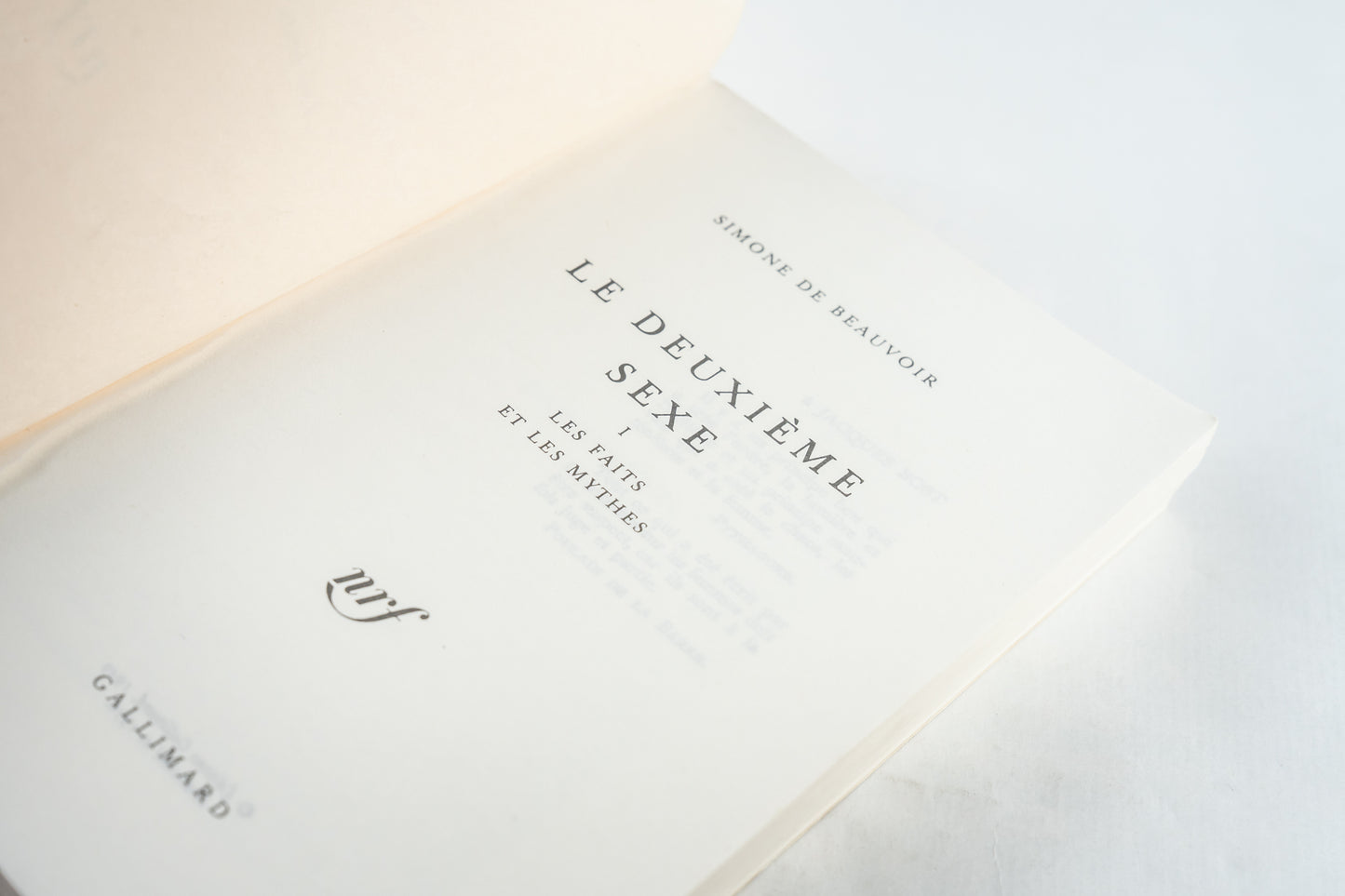 Le deuxième sexe, tome 1