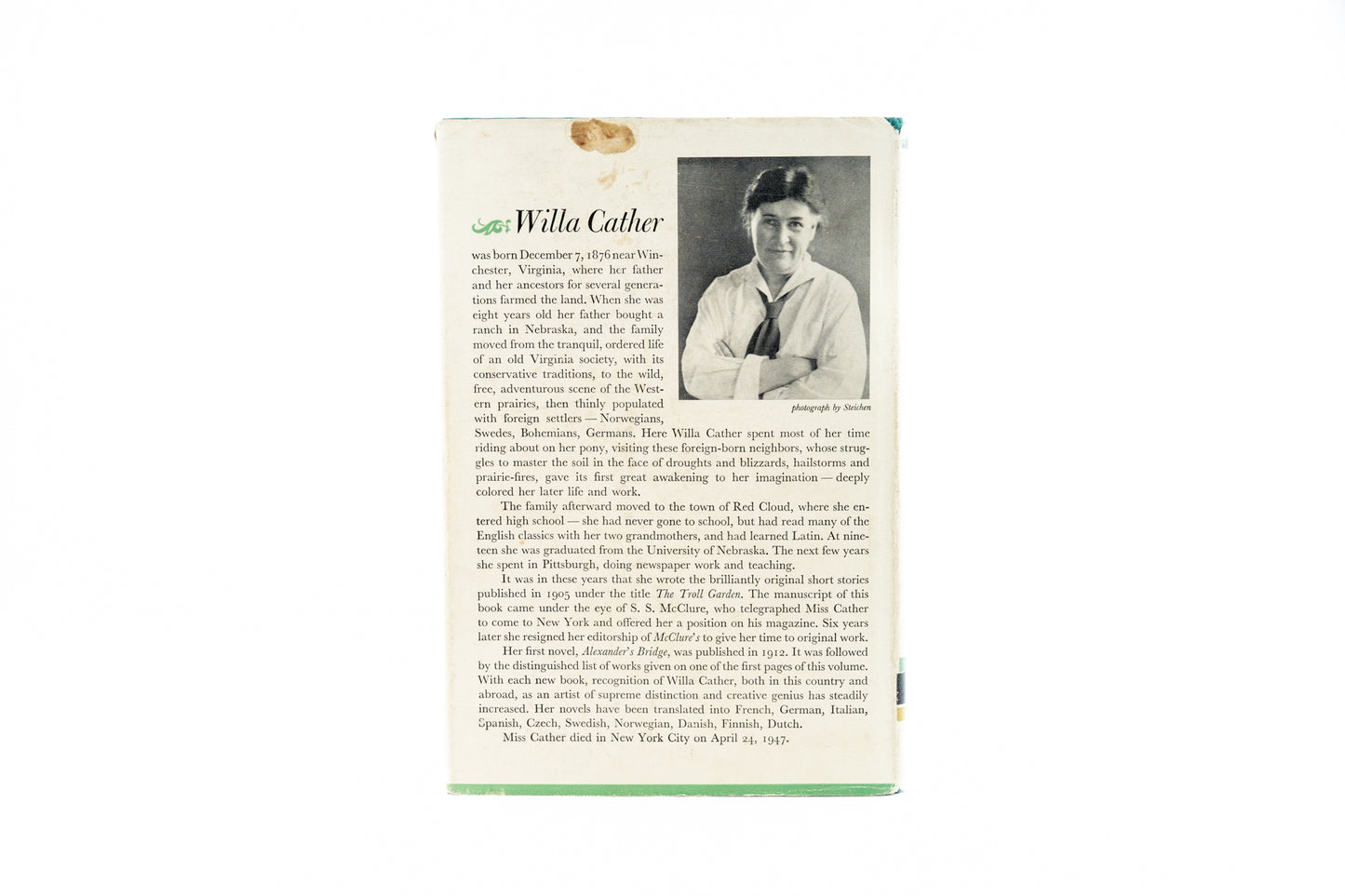 Willa Cather on Writing: Critical Studies on Writing as an Art