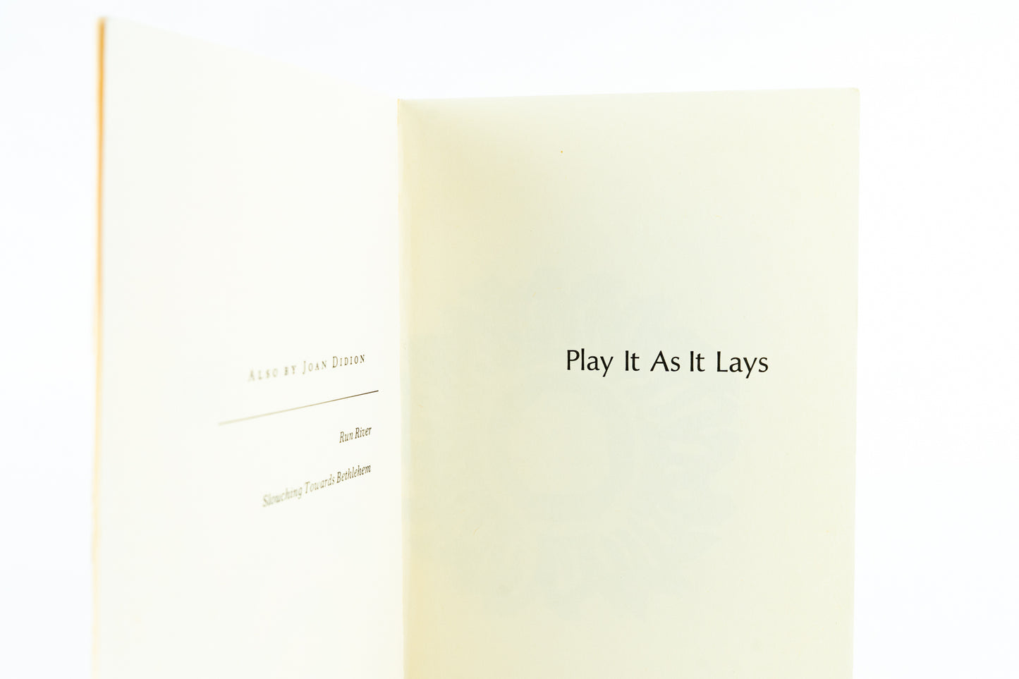 Play It As It Lays