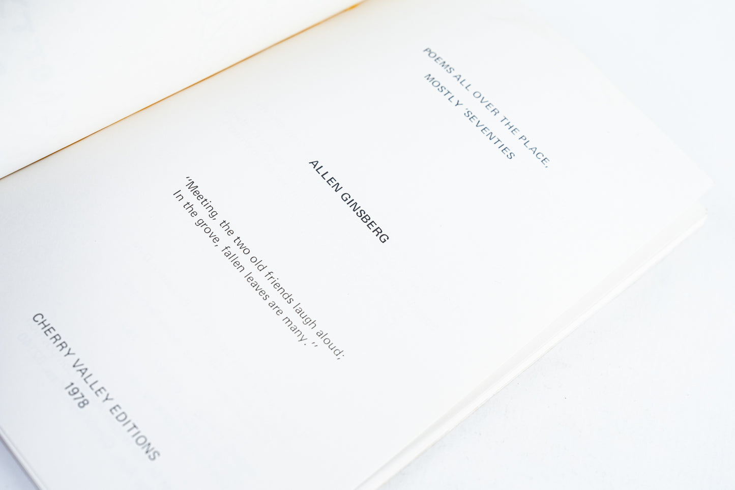 Poems from All Over the Place, Mostly 'Seventies