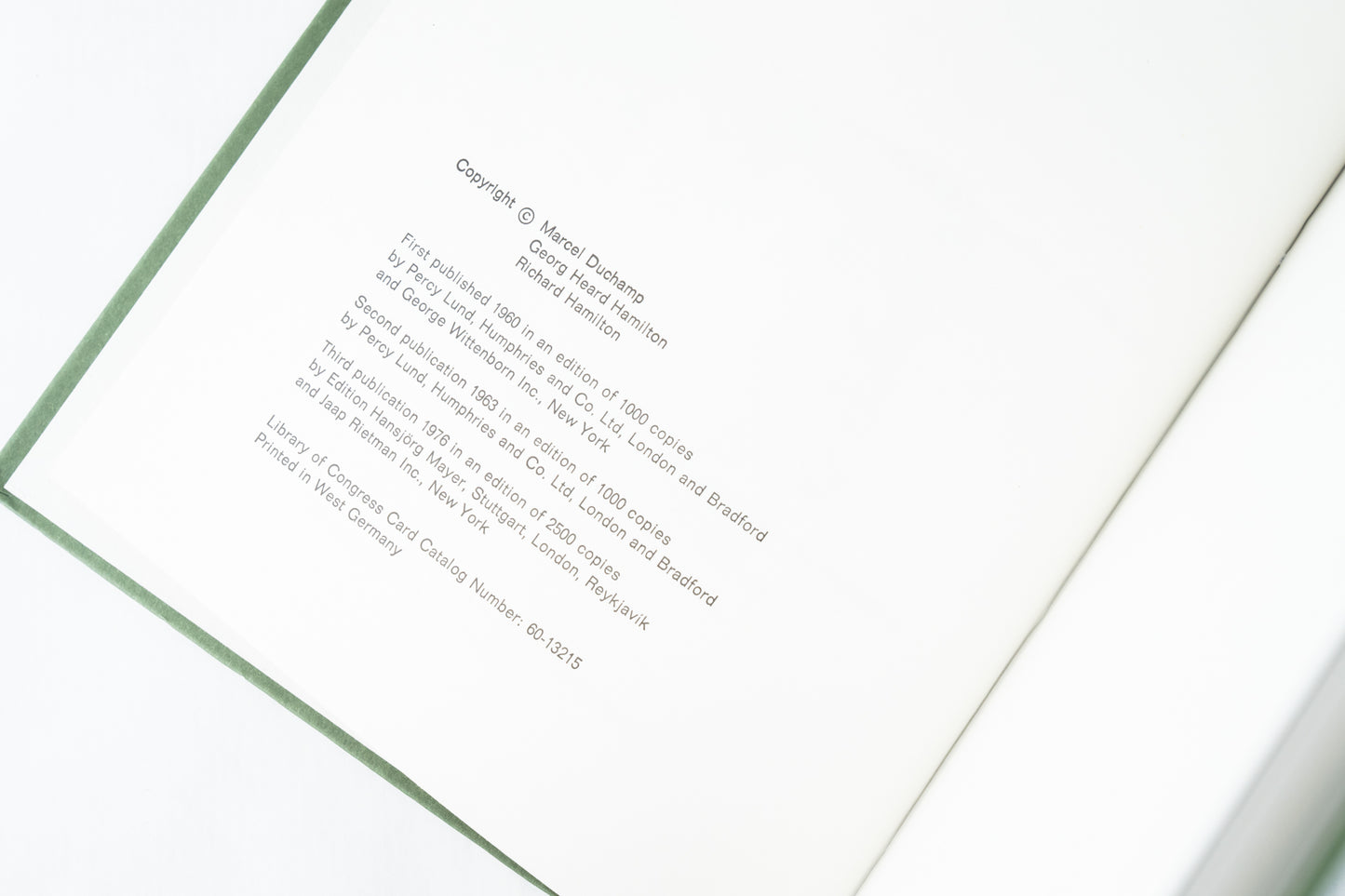 The Bride Stripped Bare by Her Bachelors, Even. A Typographic Version by Richard Hamilton of Marcel Duchamp's Green Box