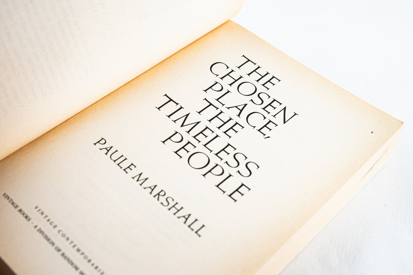 The Chosen Place, the Timeless People