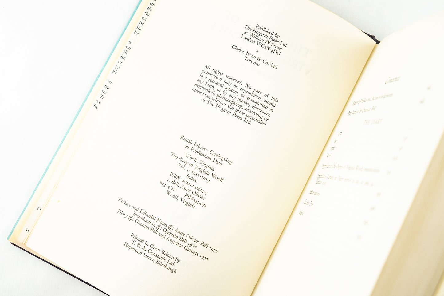 The Diary of Virginia Woolf Vol. I: 1915-1919