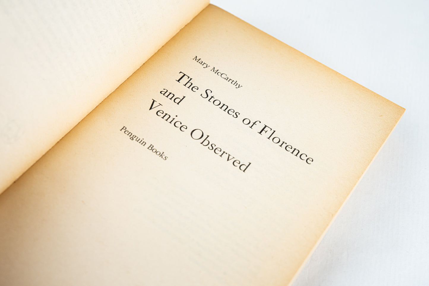 The Stones of Florence and Venice Observed