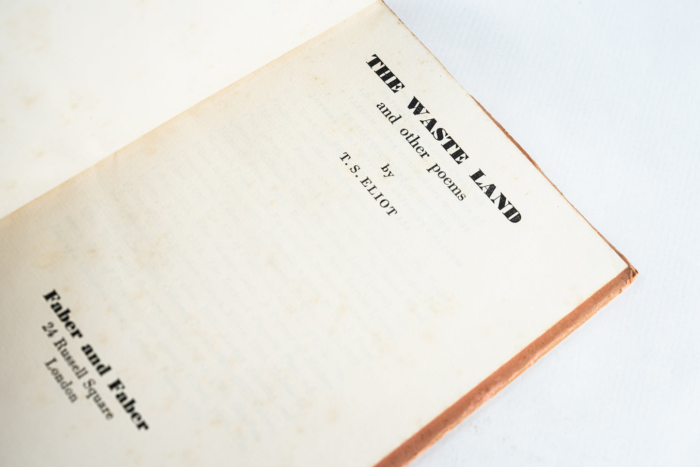 The Waste Land and Other Poems
